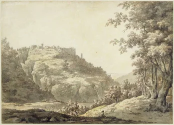 Tivoli, ca 1768 (wc och penna och grått bläck över grafit på lagt papper)